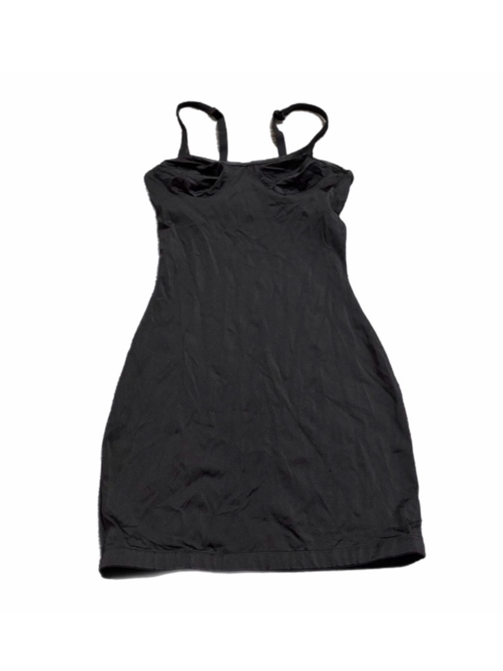 70s/80s European Vintage Palmers Shapewear Mini Slip Dress (Black) Size Medium